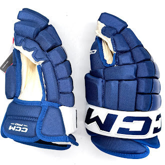 CCM HG97XP - Gant de hockey NHL Pro Stock - Maple Leafs de Toronto (bleu/blanc)